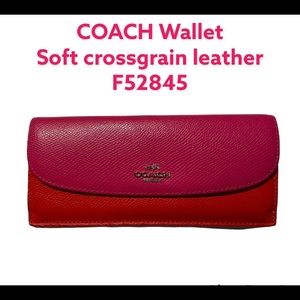 coach black envelope wallet